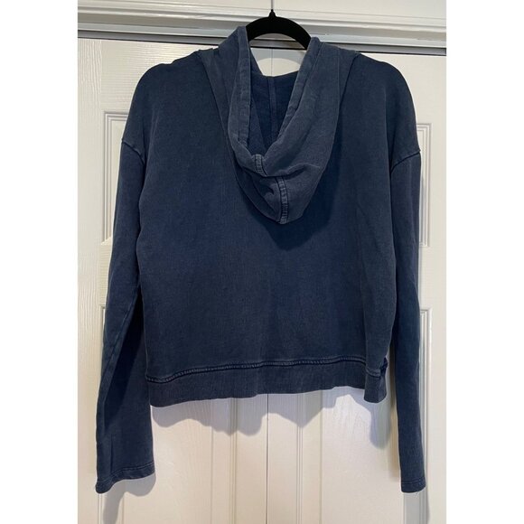 Vtg Y2K Forever 21 Womens Distressed Cropped Hoodie Size S Grunge Indie Punk 90s - Picture 3 of 13